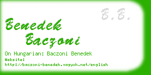 benedek baczoni business card